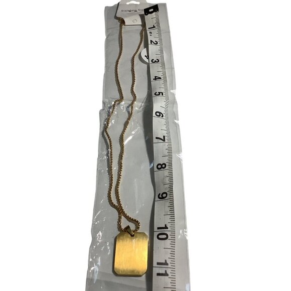 Stainless Steel Initial V Necklace Gold‎ Tone Pendant Chain Unisex Jewelry - Picture 6 of 6